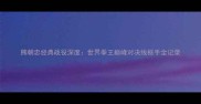熊朝忠经典战役深度世界拳王巅峰对决线框手全记录