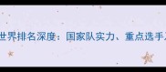 中国羽毛球世界排名深度国家队实力重点选手及未来展望