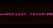 729乒乓球底板深度评测性能与适用人群指南