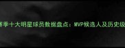 MLB赛季十大明星球员数据盘点MVP候选人及历史级表现