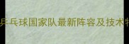 中国女双乒乓球国家队最新阵容及技术特点深度