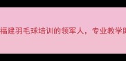 王鹏羽毛球教练福建羽毛球培训的领军人专业教学助力球友突破瓶颈