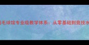 受体北面羽毛球馆专业级教学体系从零基础到竞技水平全攻略