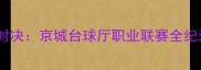 北京台球巅峰对决京城台球厅职业联赛全纪录与赛事启示
