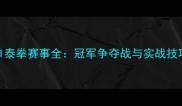 KFI泰拳赛事全冠军争夺战与实战技巧