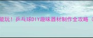 300元以内零基础也能玩乒乓球DIY趣味器材制作全攻略附20种创意玩法
