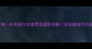 从入门到封神乒乓球六大境界及进阶法则含训练技巧与装备指南