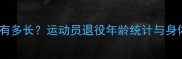 职业寿命有多长运动员退役年龄统计与身体管理秘诀