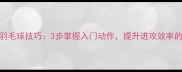 正手挑球羽毛球技巧3步掌握入门动作提升进攻效率的实战教学