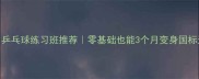 杭州乒乓球练习班推荐零基础也能3个月变身国标选手