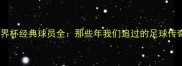世界杯经典球员全那些年我们追过的足球传奇