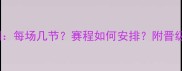 CUBA全国联赛赛制每场几节赛程如何安排附晋级规则与观赛指南