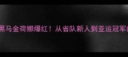 韩国羽毛球黑马金荷娜爆红从省队新人到亚运冠军的逆袭之路全
