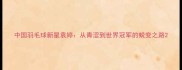 中国羽毛球新星袁婷从青涩到世界冠军的蜕变之路