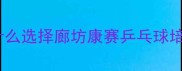 为什么选择廊坊康赛乒乓球培训
