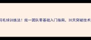 韩国羽毛球训练法炫一团队零基础入门指南30天突破技术瓶颈