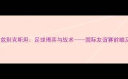 土耳其vs乌兹别克斯坦足球博弈与战术国际友谊赛前瞻及胜负预测