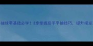 羽毛球平抽球零基础必学3步掌握反手平抽技巧提升接发球成功率
