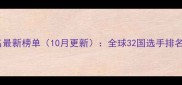 羽毛球世界排名最新榜单10月更新全球32国选手排名及亚洲区前五