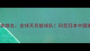 羽毛球国家排名全球天花板球队印尼日本中国谁更炸