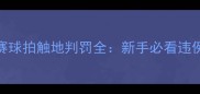 羽毛球比赛球拍触地判罚全新手必看违例处理指南