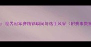 搏击赛事全回顾世界冠军赛精彩瞬间与选手风采附赛事数据及选手专访